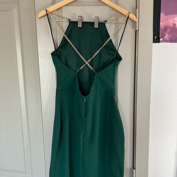 Fashion Nova On the Way Out Dress - Hunter Green - Picture 3 of 3